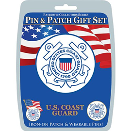 U.S Military Pin and Patch Gift Set - Coast Guard