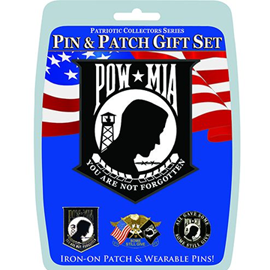 U.S Military Pin and Patch Gift Set - POW-MIA