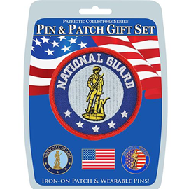 U.S Military Pin and Patch Gift Set - National Guard