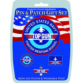 U.S Military Pin and Patch Gift Set - USN Top Gun