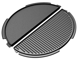 Half Half Moon Cast Iron Plancha Griddle for 2XL, XL, and Large EGGs 