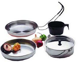 Texsport 5 pc Stainless Steel Mess Kit