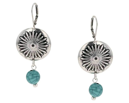 Montana Silversmiths® Sunburst Turquoise Attitude Earrings
