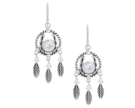 Montana Silversmiths® Horseshoe Feather Dreams Earrings