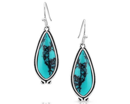 Montana Silversmiths® Oasis Waters Oval turquoise Earrings