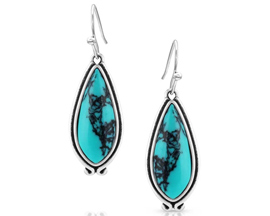 Montana Silversmiths® Oasis Waters Oval turquoise Earrings