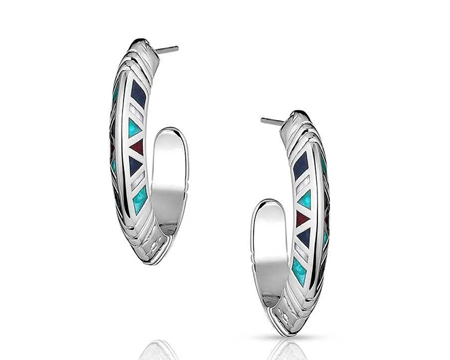 Montana Silversmiths® Hidden Mosaic Hoop Earrings