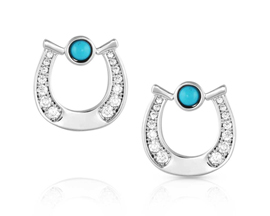 Montana Silversmiths® Destined Luck Turquoise Crystal Earrings