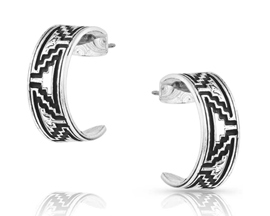 Montana Silversmiths® Southwestern escape Hoop Earrings