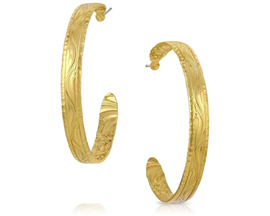 Montana Silversmiths® Timeless Treasure Chiseled Hoop Earrings