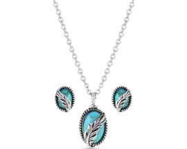 Montana Silversmiths® World's Feather Turquoise Jewelry Set