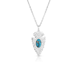 Montana Silversmiths® Chiseled Arrowhead Turquoise Necklace