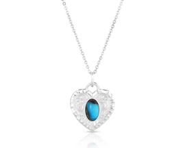 Montana Silversmiths® Chiseled Heart Turquoise Necklace