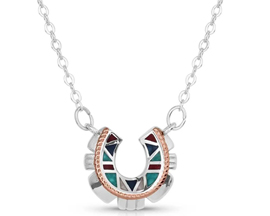 Montana Silversmiths® Western Mosaic Horseshoe Necklace