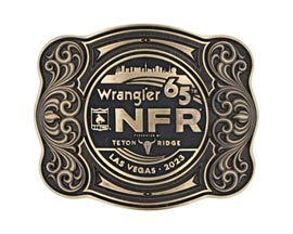 Montana Silversmiths® 2023 National Finals Rodeo Scalloped Buckle