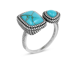 Montana Silversmiths Split Decision Turquoise Ring