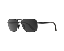 BEX® Porter Full Metal Aviator Sunglasses - Matte Black / Grey