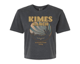 Kimes Ranch Ladies Psyche Crop Tee - Black