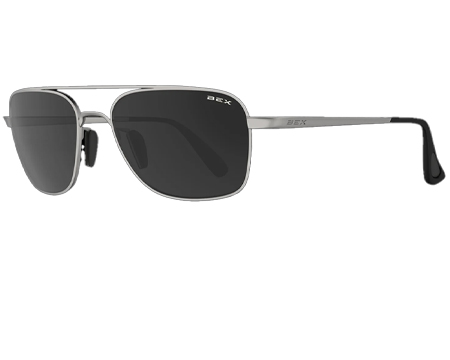 Bex® Mach Matte Silver Gray Sunglasses