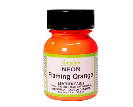 Angelus® Neon Flaming Orange Leather Paint