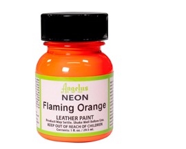 Angelus® Neon Flaming Orange Leather Paint