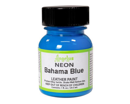 Angelus® Neon Bahama Blue Leather Paint