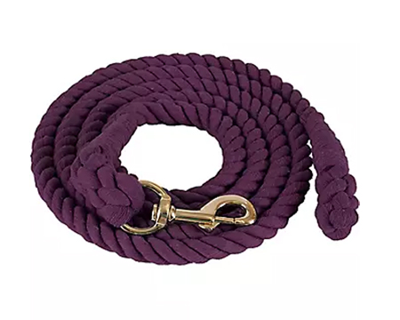 Mustang Basic Cotton Lead Rope 3/4" White