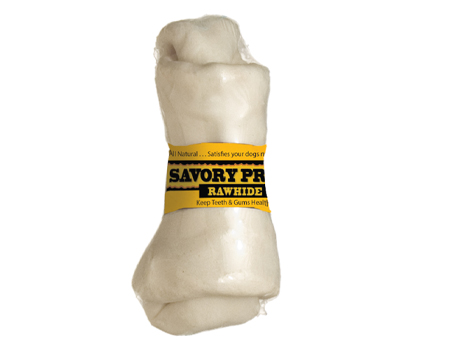 Savory Prime Knotted 5" Beef Rawhide Bone 