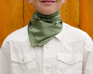 Kids' Solids Silk Scarves/Wild Rags - Small