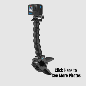 GoPro Jaws Camera Clamp Mount + Adjustable Neck