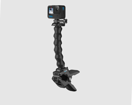 GoPro Jaws Camera Clamp Mount + Adjustable Neck