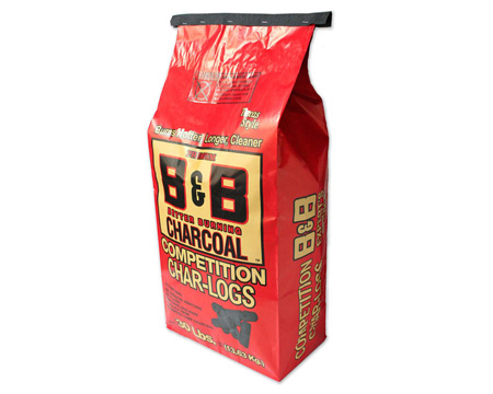 B&B Charcoal All Natural Char Logs® 30 lb. Competition Char-Logs Charcoal