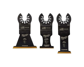 Milwaukee® Universal fit Open-Lok High Carbon steel Oscillating Blade Set 3 Pk