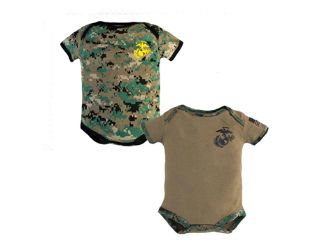 Trooper Woodland/Coyote 2 pk Onesies