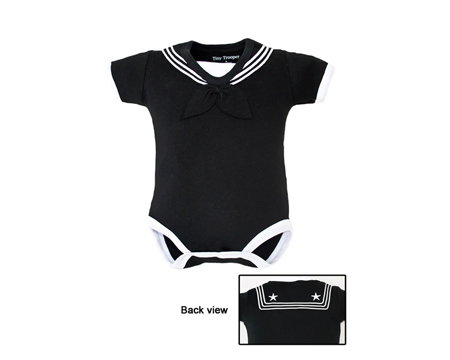 Baby Sailor Bodysuit Black