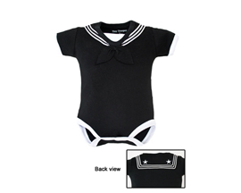 Baby Sailor Bodysuit Black