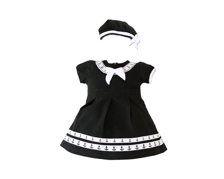 Navy Sailor Dress with Beret
