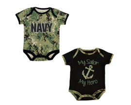 Trooper Navy 2pk Baby Bodysuit