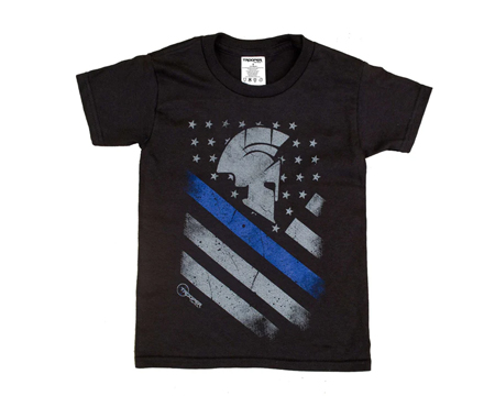 Blue Line Spartan T-shirt Youth Black