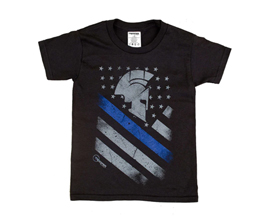 Blue Line Spartan T-shirt Youth Black