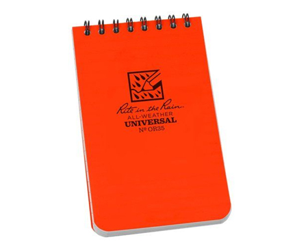 Spiral Notebook 3"x 5" Orange