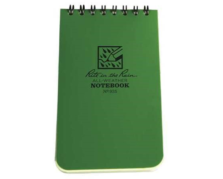 Spiral Notebook 3 x 5 Green