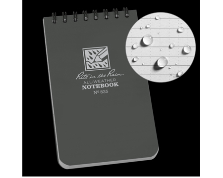 Top Spiral Notebook 3"x 5" Gray