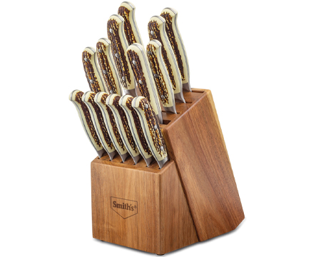Smith's® Cutlery 15 Pc Block Cabin