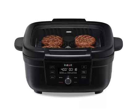 Electric Indoor Grill & Air Fryer 4qt