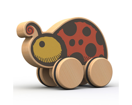 BeginAgain® Pusharound Garden Ladybug