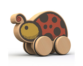 BeginAgain® Pusharound Garden Ladybug