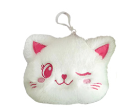 Bewaltz® Coin Purse Friendly Kitty - White