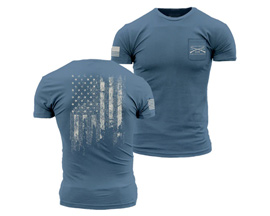 Grunt Style® Men's 1776 Flag Pocket Short Sleeve T-Shirt - Captains Blue