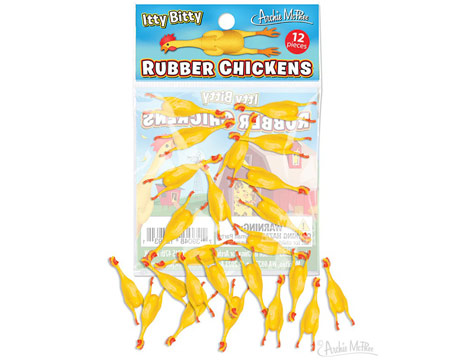 Archie McPhee® Itty Bitty Rubber Chickens